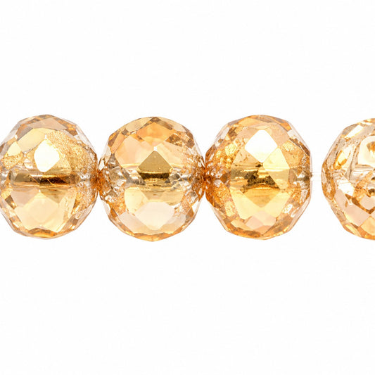 Faceted Fire Polished Beads Special Cut, Crystal 22500 (00030-22500), Glass, Czech Republic