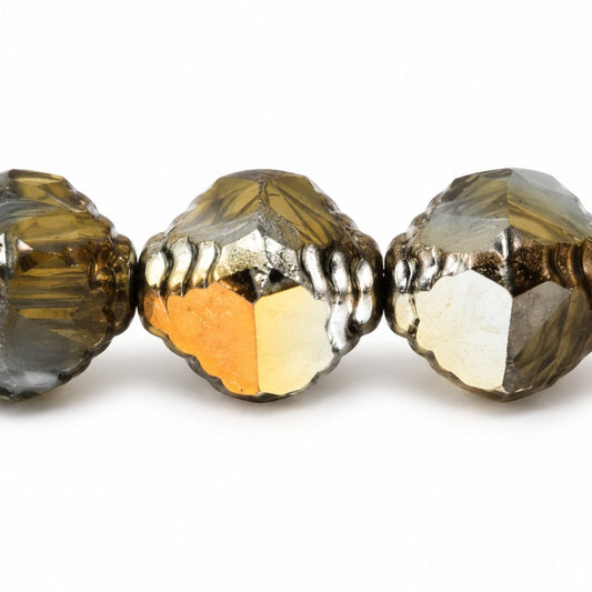 Wasp Special Cut Faceted Fire Polished Beads, X1899 Volcano (x1899-28001), Glass, Czech Republic