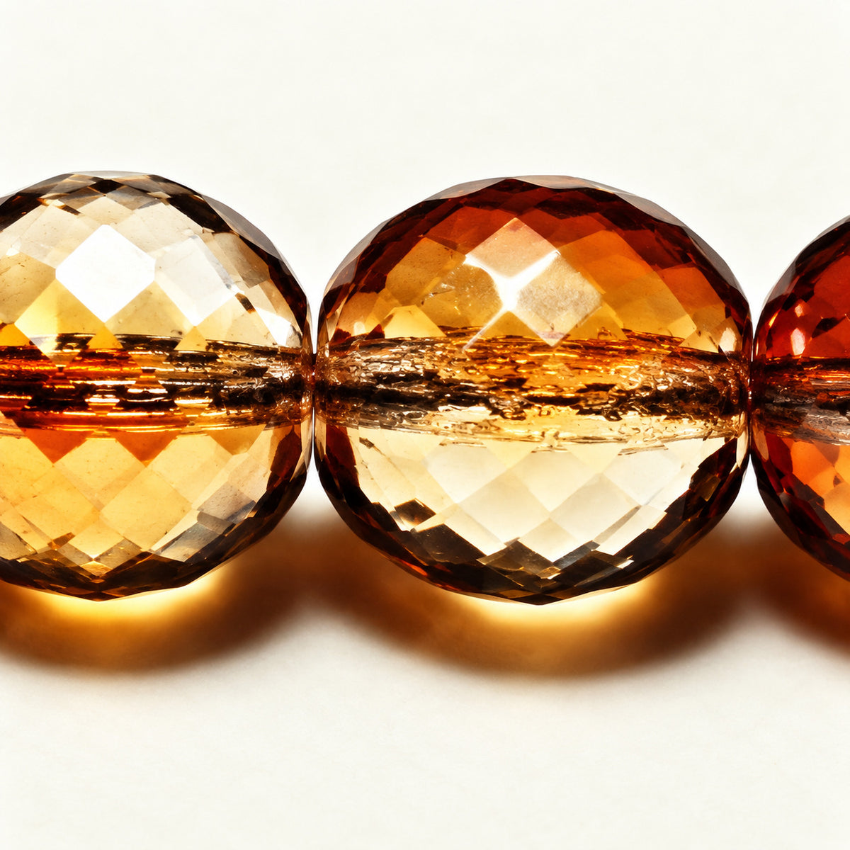 Faceted Round Fire Polish Beads - Small Cut, Crystal 22501 (00030-22501), Glass, Czech Republic