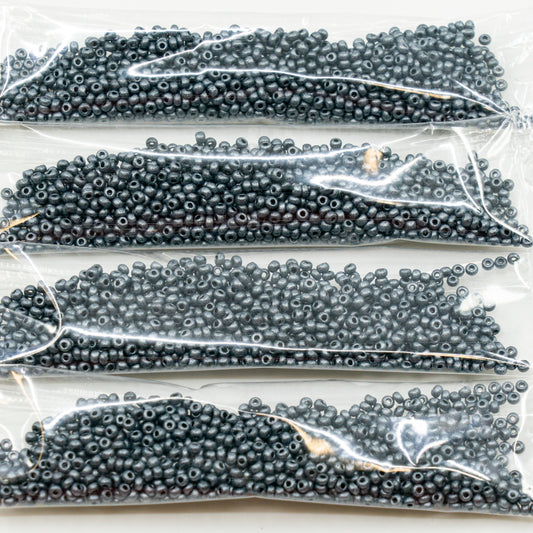 奥特莱斯 10 克 Preciosa Ornela 种子珠，圆孔，散装，11/0，深沥青灰色 79 (23980-79100)，玻璃，捷克共和国