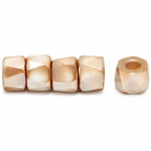 Faceted Oval Beads Special Cut, White 22500 (02010-22500), Glass, Czech Republic