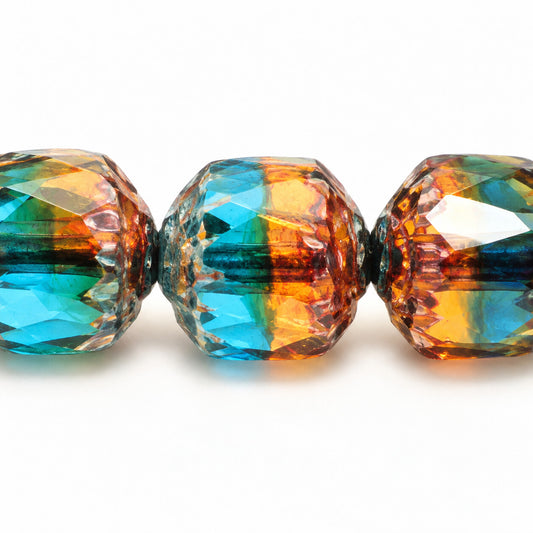 Cathedral Faceted Fire Polished Beads, T0050 Stain Strong (t0050-86805), Glass, Czech Republic