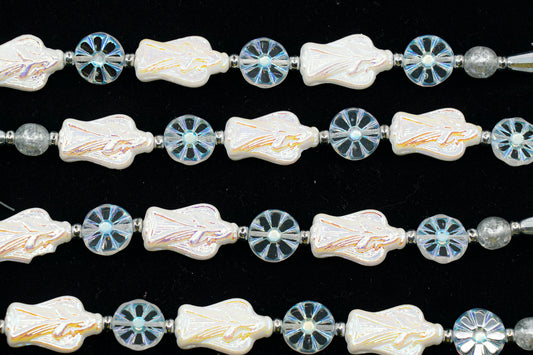 奥特莱斯 1 件串珠混合串银表切向日葵天使