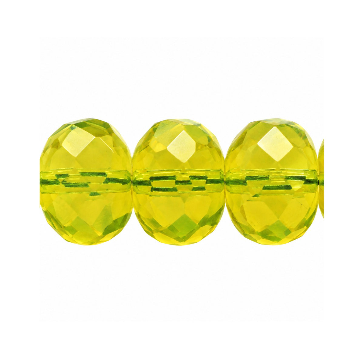 Special Cut Faceted Fire Polished Beads, Opal Yellow (81000), Glass, Czech Republic