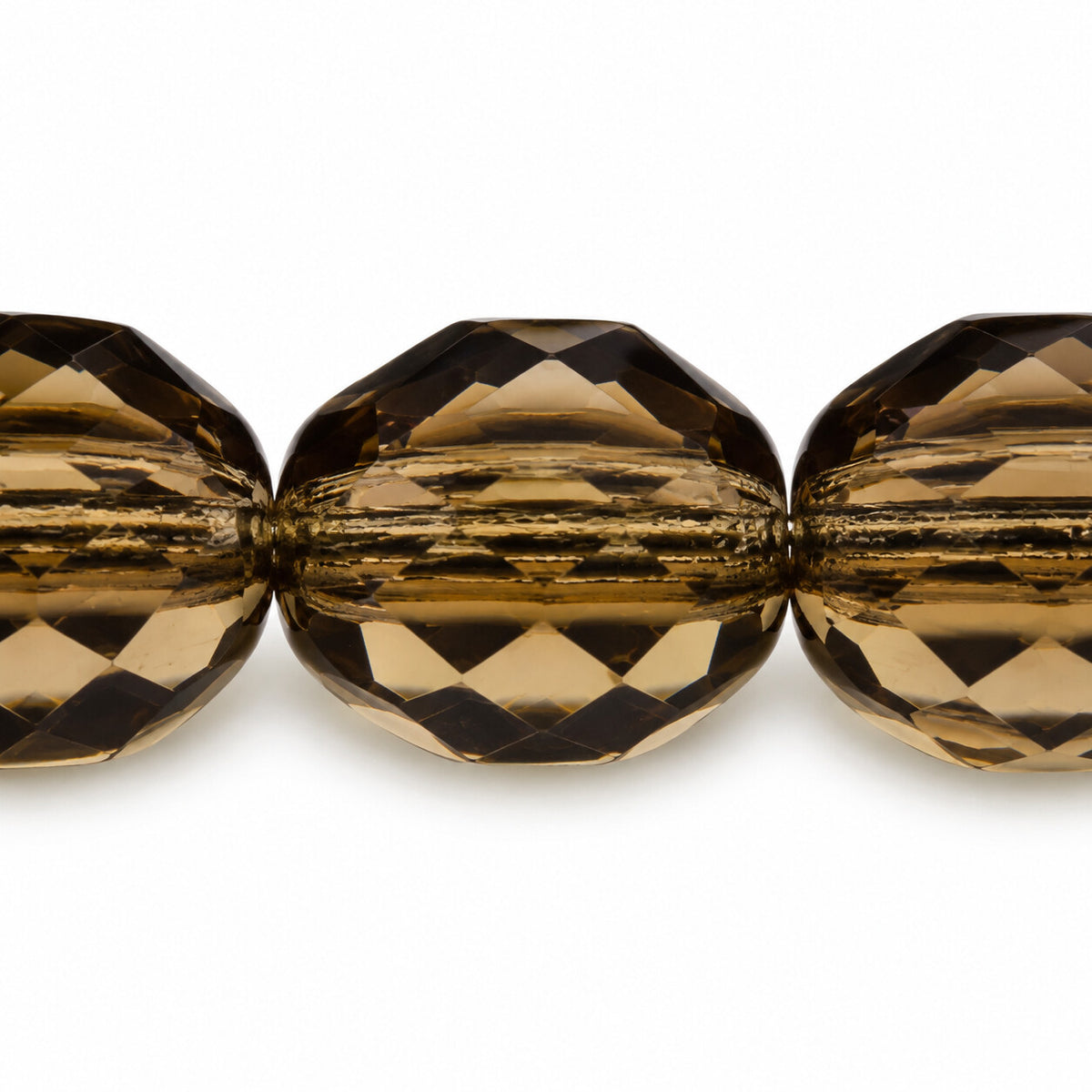 Faceted Special Cut Beads, Gray (40010), Glass, Czech Republic