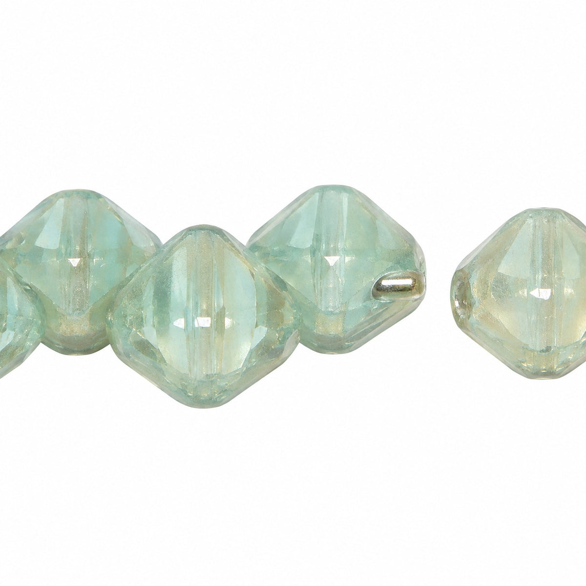 Silky 2-Hole Square Beads, X1819 (x1819), Glass, Czech Republic