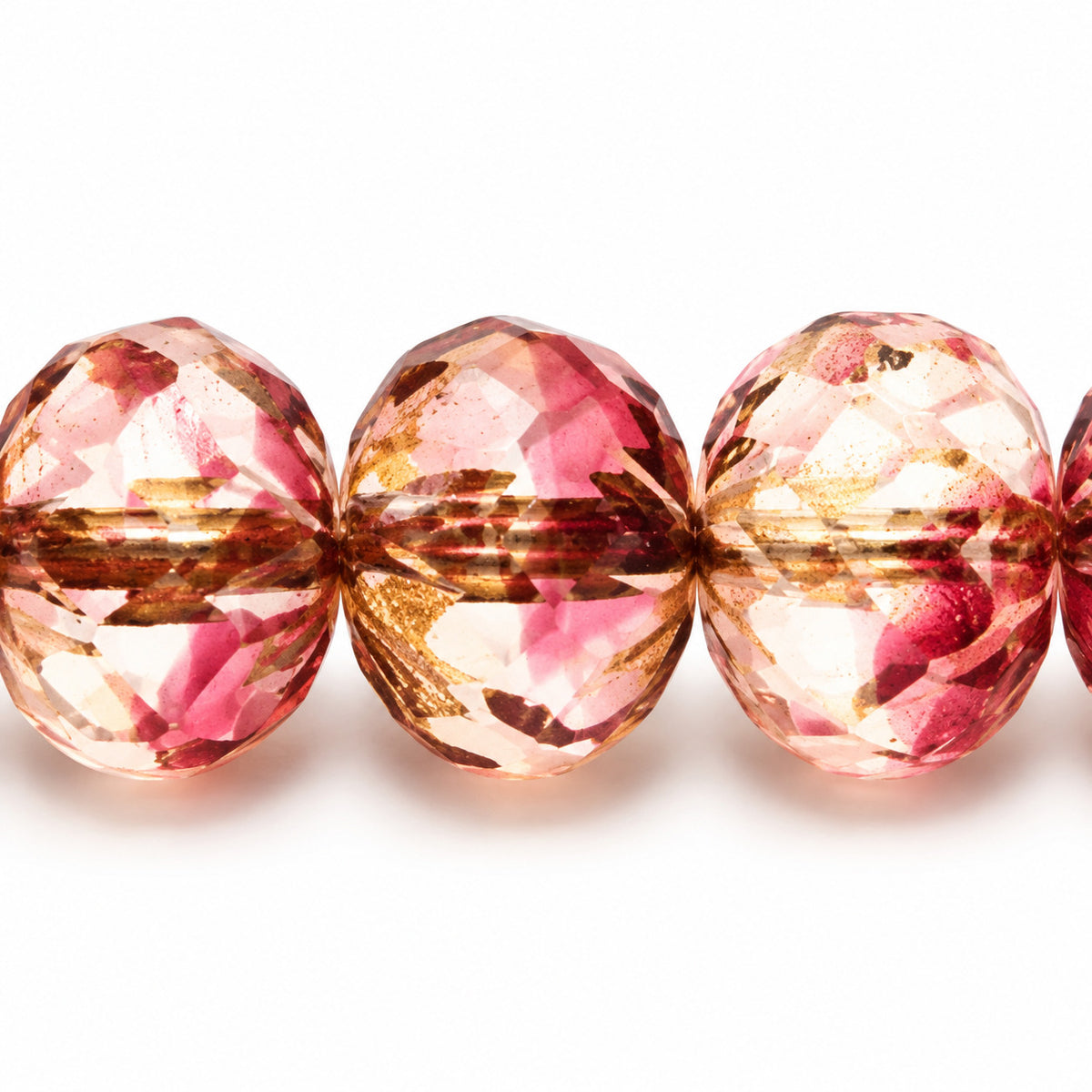 Special Cut Faceted Fire Polished Beads, T0250 Picasso (t0250-43400), Glass, Czech Republic