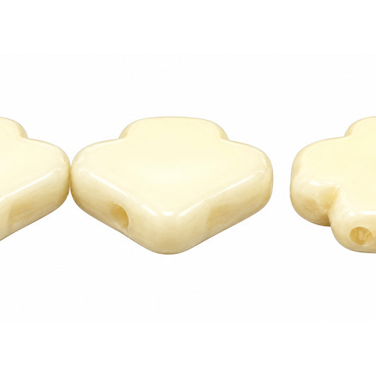 Arrow Beads - Hole From Side To Side, Chalk White Luster Brown Full Coated (03000-14413), Glass, Czech Republic