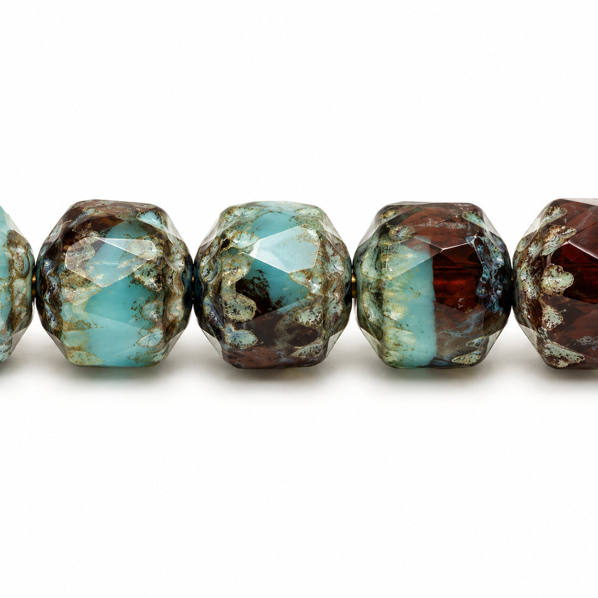 Cathedral Faceted Fire Polished Beads, X1752 Stain Strong (x1752-86805), Glass, Czech Republic