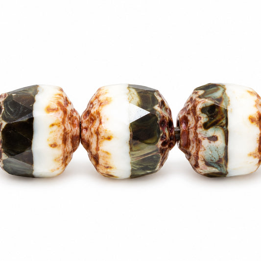Cathedral Faceted Fire Polished Beads, X3074 Stain With Luster Blue (x3074-65431), Glass, Czech Republic