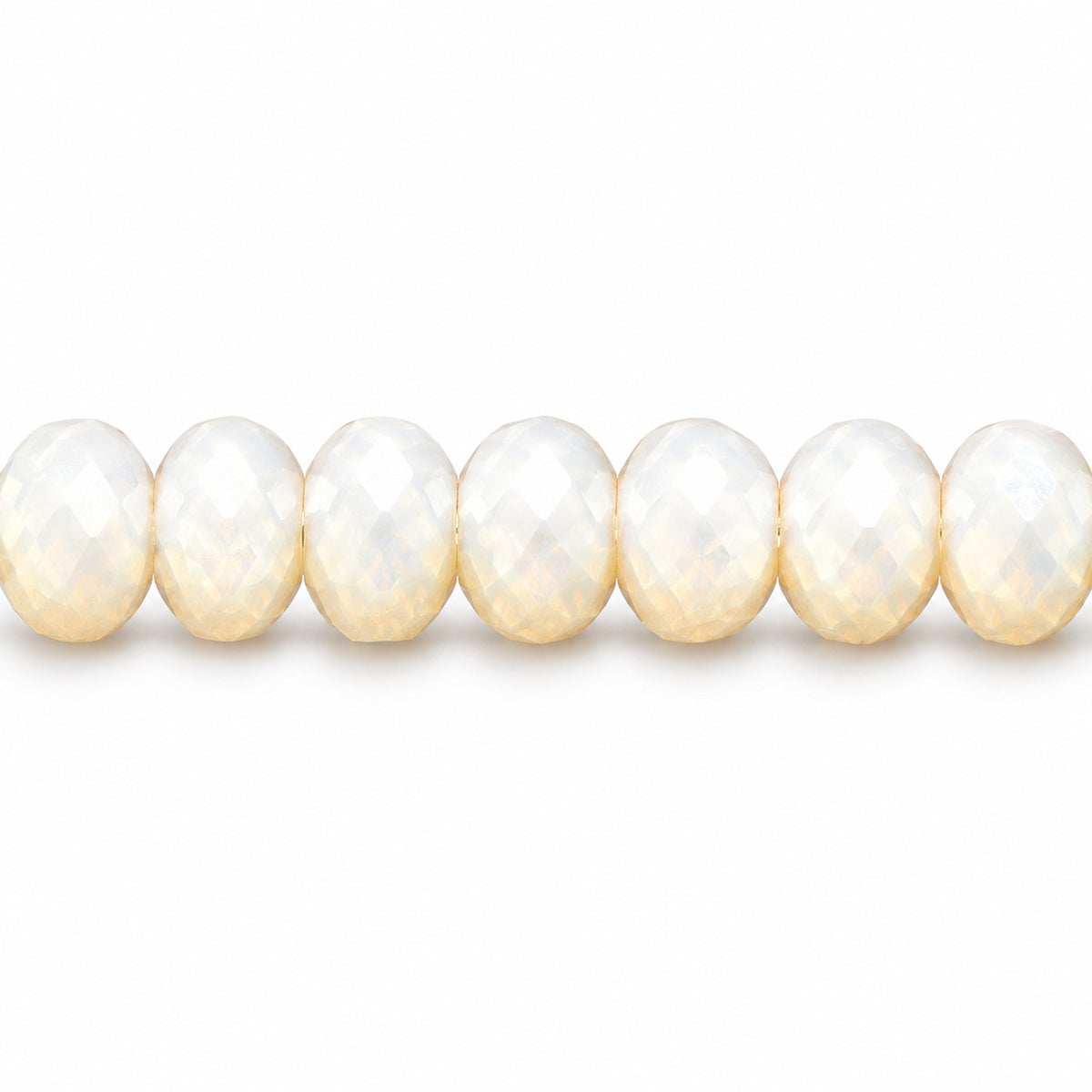 Special Cut Faceted Fire Polished Beads, White (02010), Glass, Czech Republic