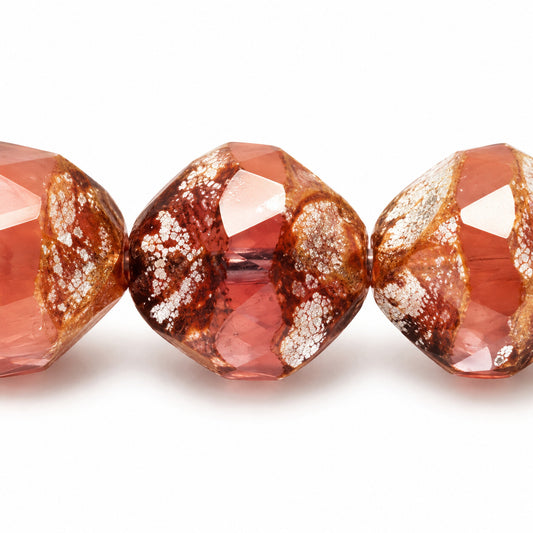 Special Cut Faceted Fire Polished Beads. Smashed, Ts033 Picasso (ts033-43400), Glass, Czech Republic