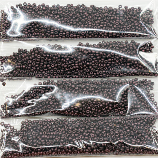 奥特莱斯 10克宝仕奥莎Ornela种子珠，圆孔，散装，11/0，深紫色79 (23980-79404)，玻璃，捷克共和国