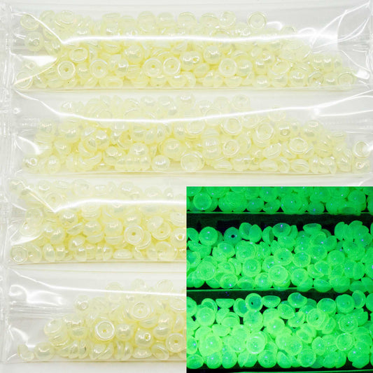 OUTLET 10 grams Round Cup Beads, 3 x 5 mm, Opal Yellow Ab (81000-28701), Glass, Czech Republic