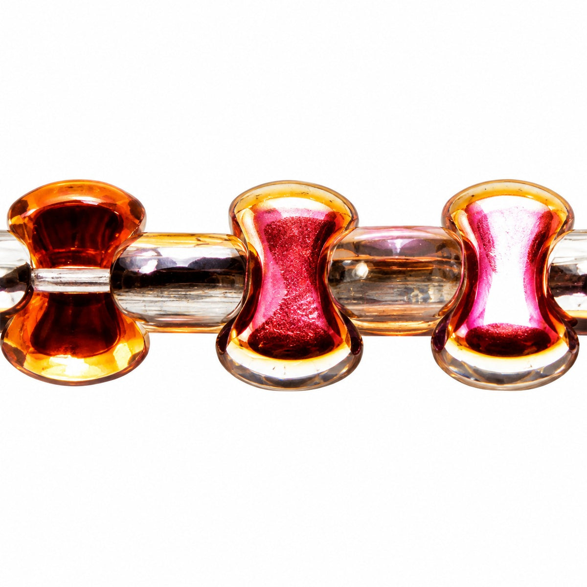 Shaped Pressed Beads, Crystal Prismatic Phoenix (00030-27104), Glass, Czech Republic