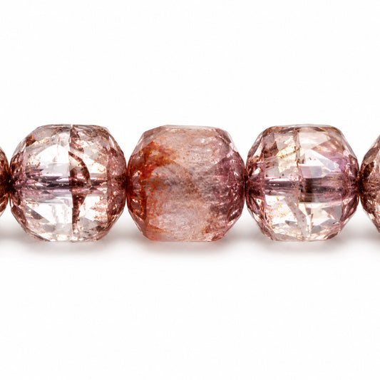 Cathedral Faceted Fire Polished Beads, X1007 Bronze (x1007-14415), Glass, Czech Republic