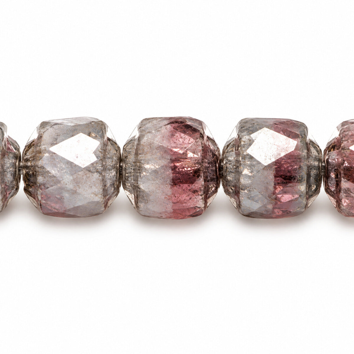 Cathedral Faceted Fire Polished Beads, X3198 Platin (x3198-13702), Glass, Czech Republic