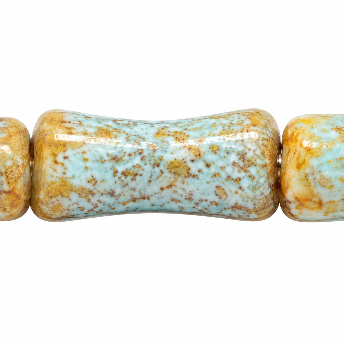 Bone-Like Pressed Beads, White 84510 96816 (02010-84510-96816), Glass, Czech Republic