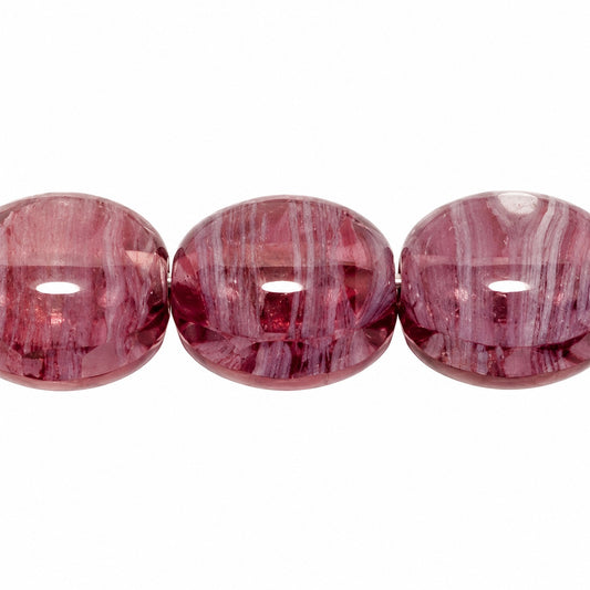 Oval Pressed Beads, X1753 (x1753), Glass, Czech Republic