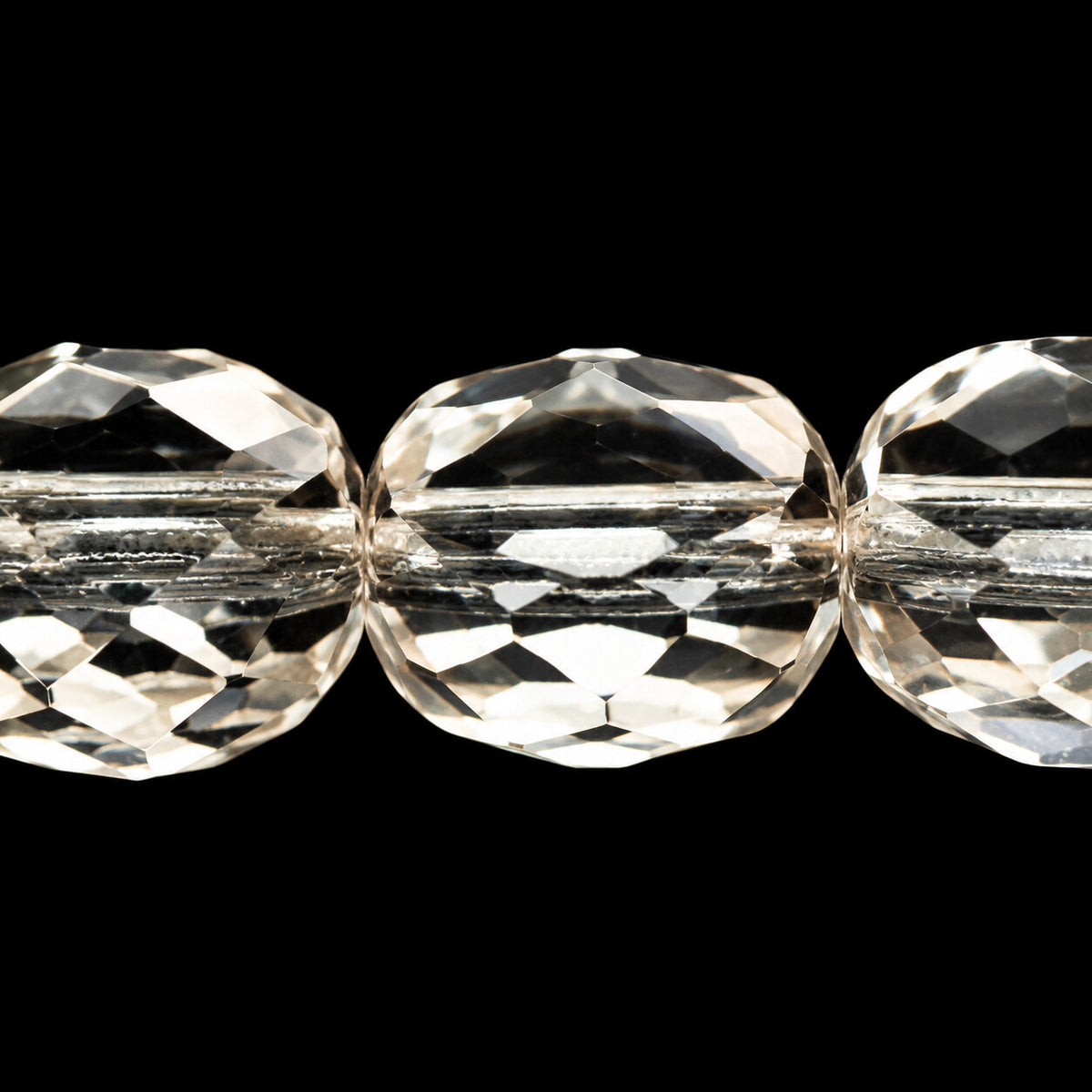 Faceted Special Cut Beads, Crystal (00030), Glass, Czech Republic