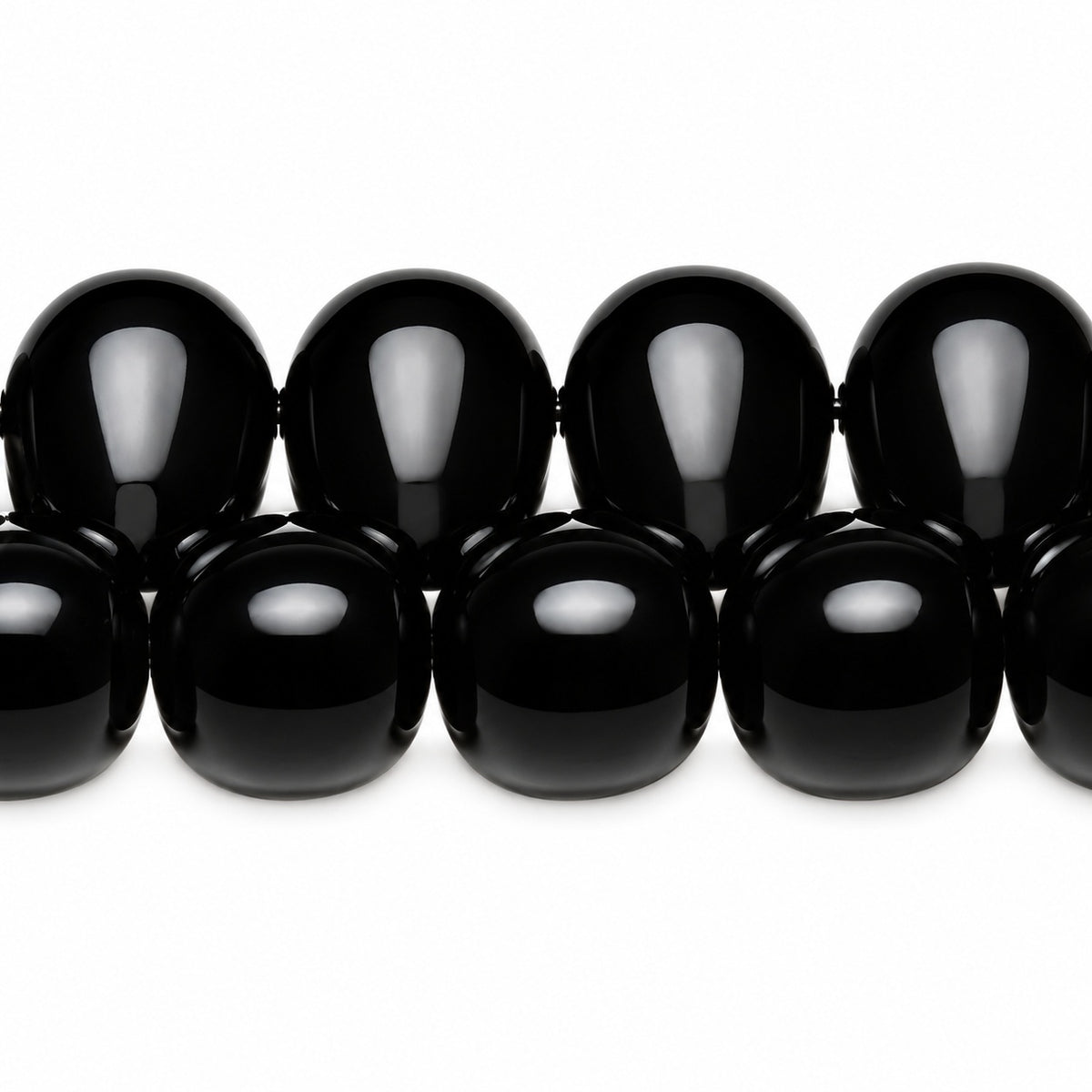 Drop Beads, Black (23980), Glass, Czech Republic
