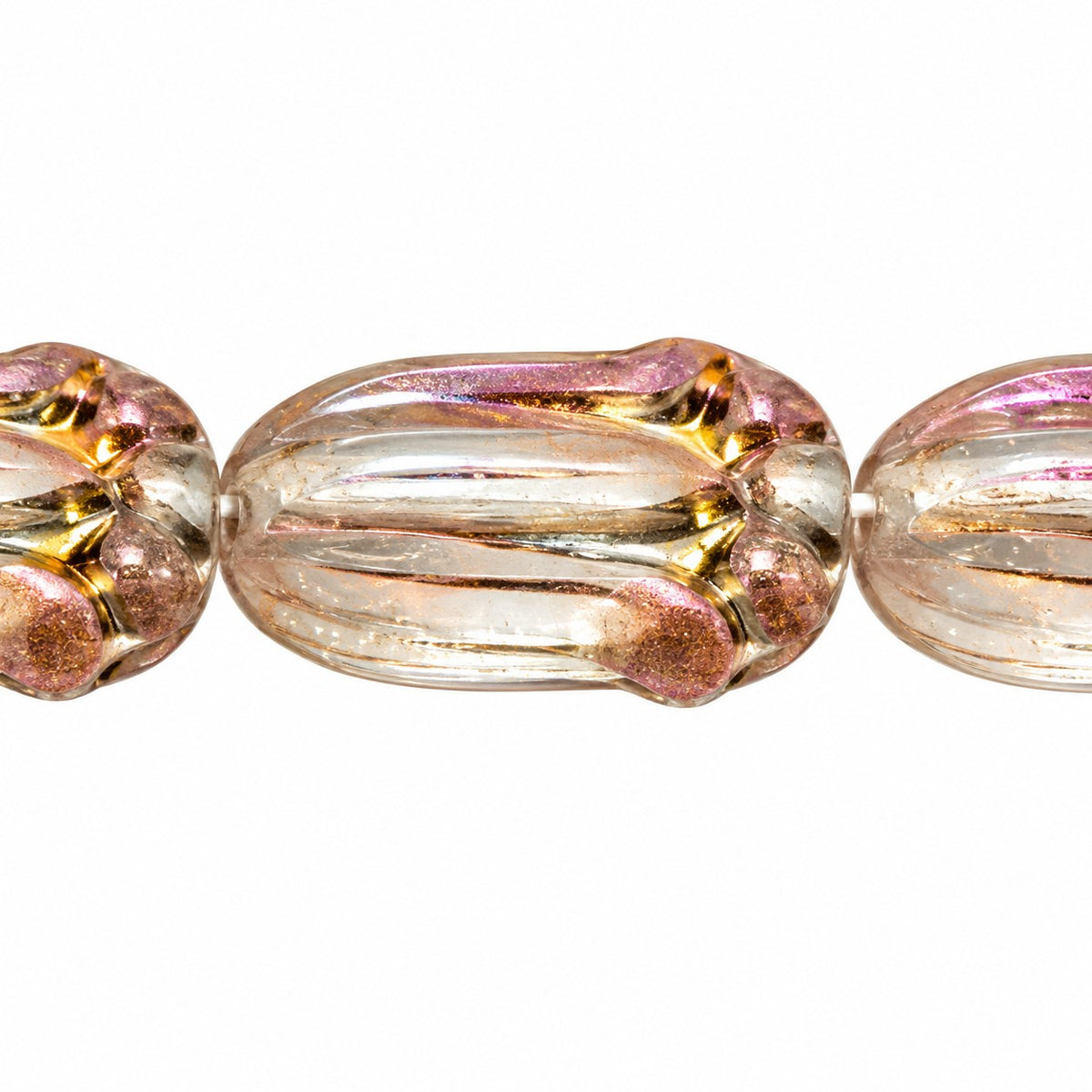 Tulip Flower Beads, Crystal Sliperit Full (2X Side) (00030-29503), Glass, Czech Republic