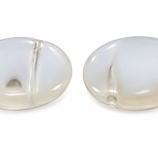 2-Hole Coin Beads, Mix Crystal White (6008), Glass, Czech Republic