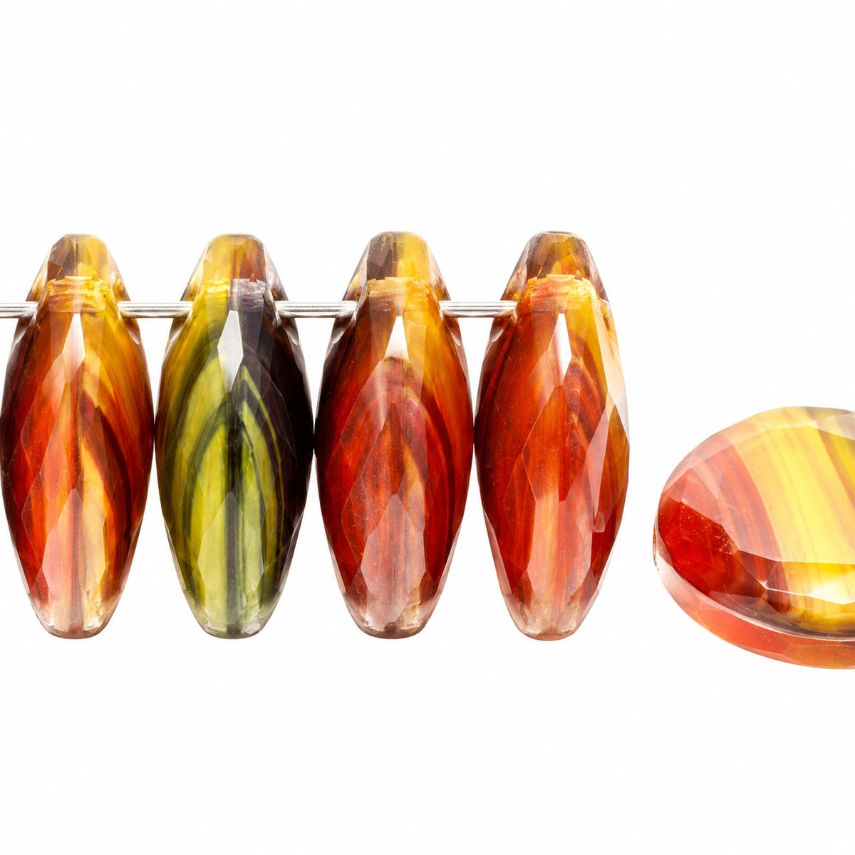 Lentil Round Beads, X1575 (x1575), Glass, Czech Republic