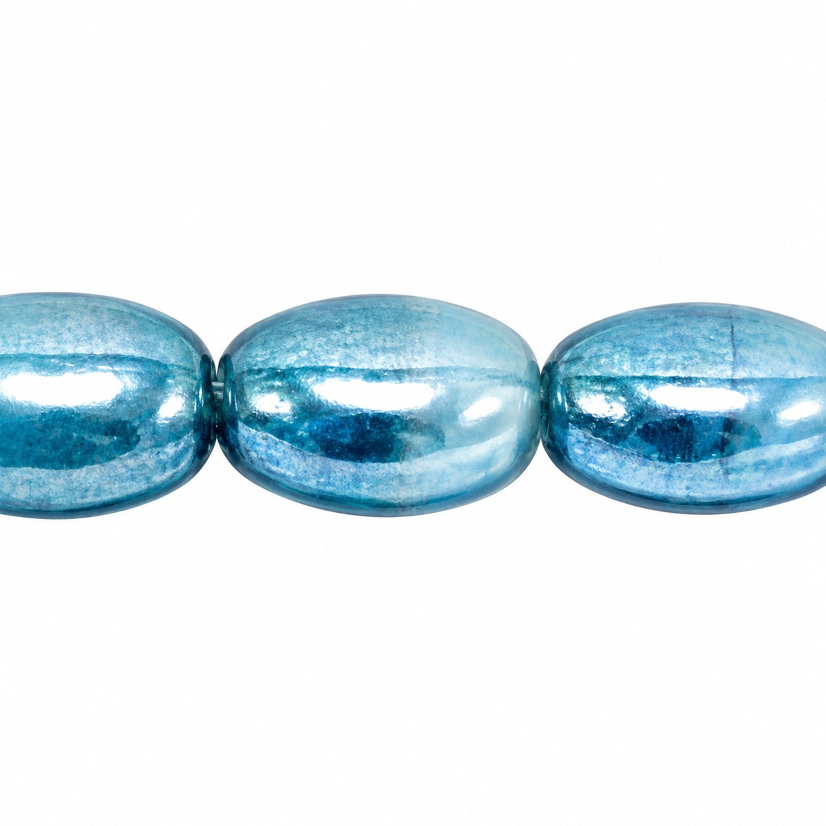Oval Beads, X1920 Hematite (x1920-14400), Glass, Czech Republic