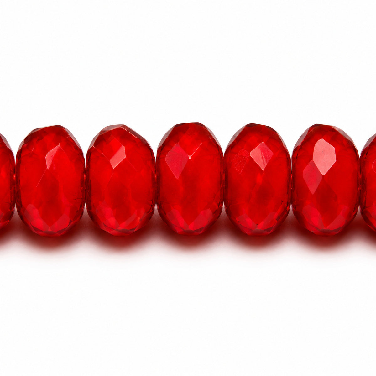 Special Cut Faceted Fire Polished Beads, Red (93190), Glass, Czech Republic