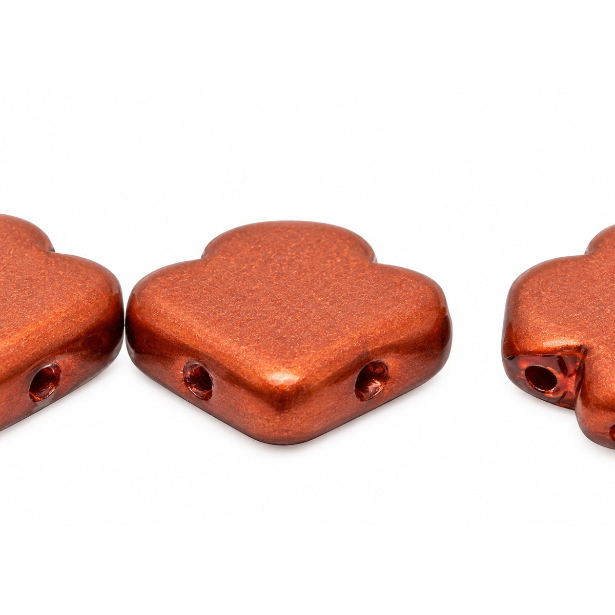 Arrow Beads - Hole From Side To Side, Crystal Copper Matt (00030-01750), Glass, Czech Republic