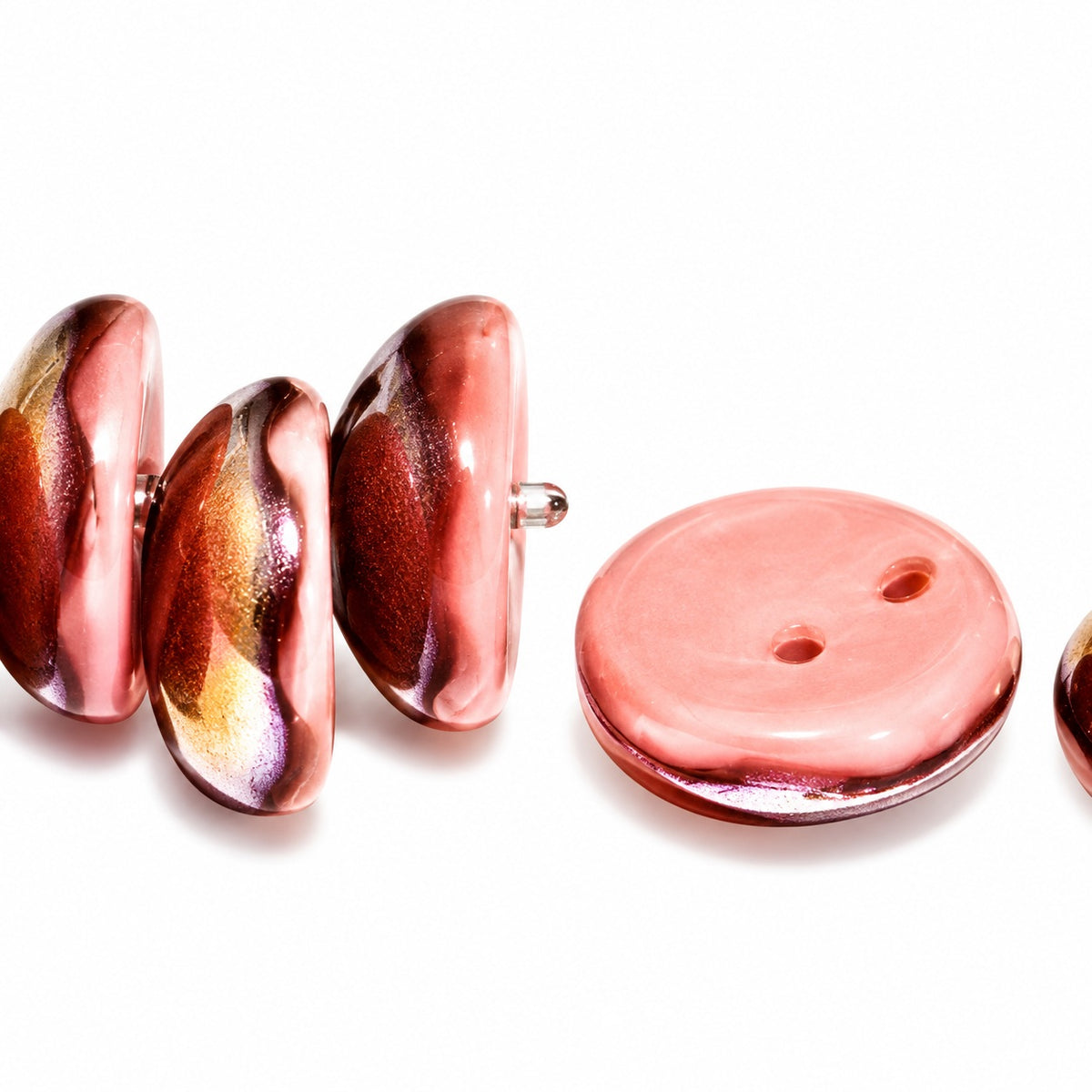 Piggy Beads, Opaque Pink Sliperit (73020-29501), Glass, Czech Republic