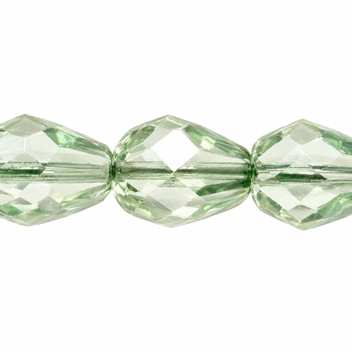 Faceted Fire Polished Beads Special Cut, Crystal Luster Green Full Coated (00030-14457), Glass, Czech Republic