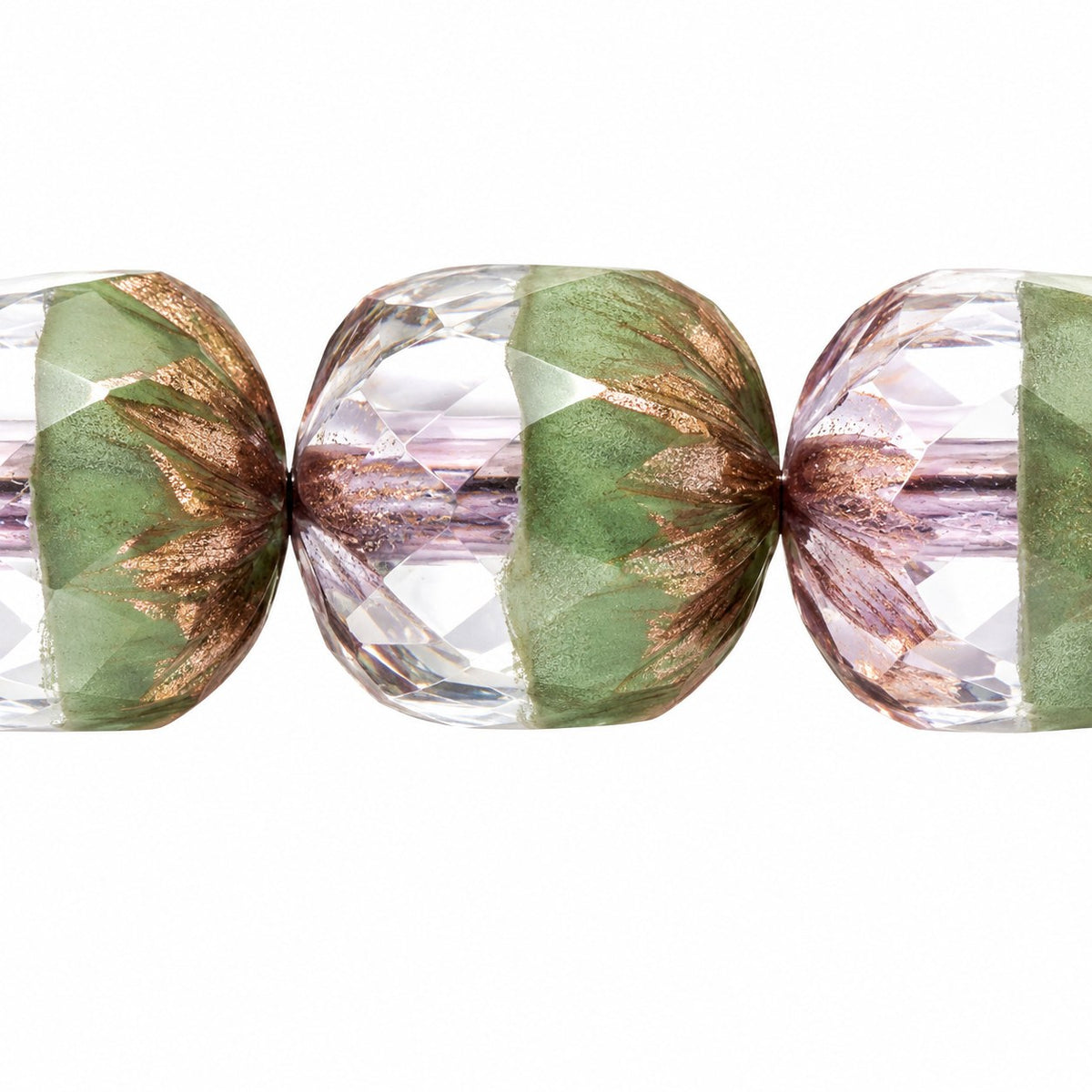 Faceted Fire Polished Beads Special Cut, X1107 Luster Violet Full Coated (x1107-14496), Glass, Czech Republic