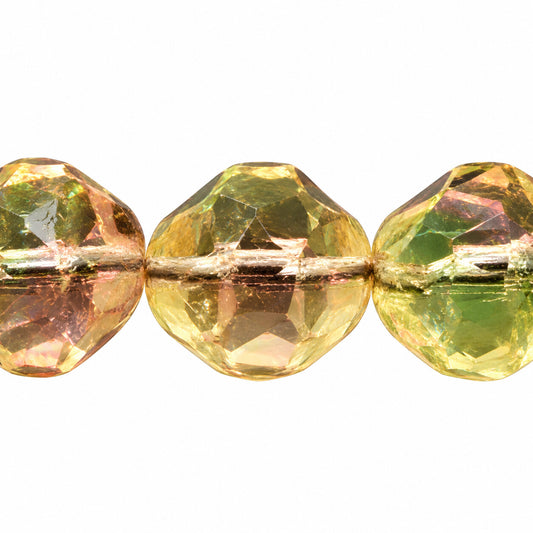 Special Cut Faceted Fire Polished Beads. Smashed, 87701 84510 (87701-84510), Glass, Czech Republic