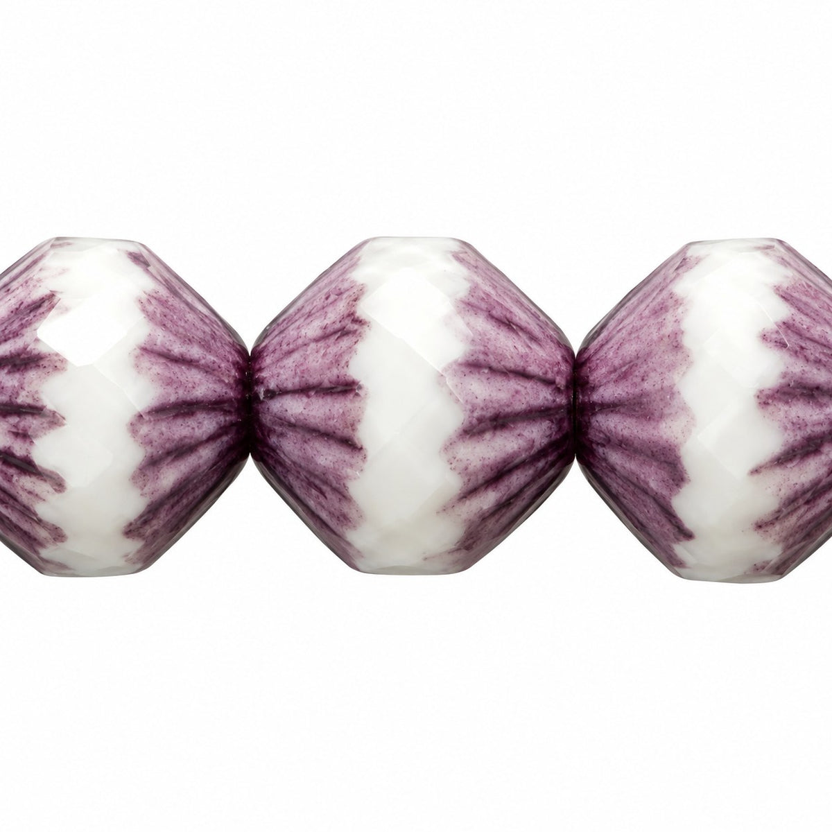 Special Cut Faceted Fire Polished Beads, Chalk White Bronze (03000-14415), Glass, Czech Republic