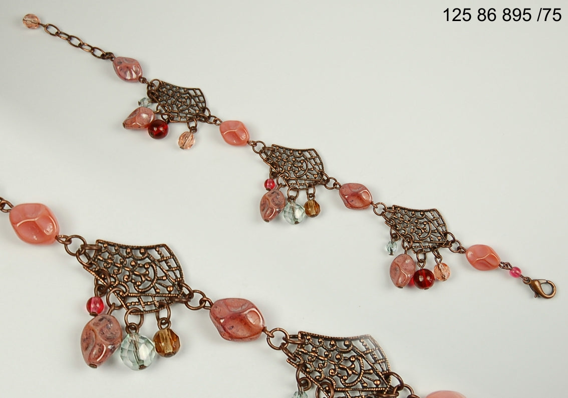 3 pcs Jewelry piece with Czech Glass Beads (OUTLET Vintage)