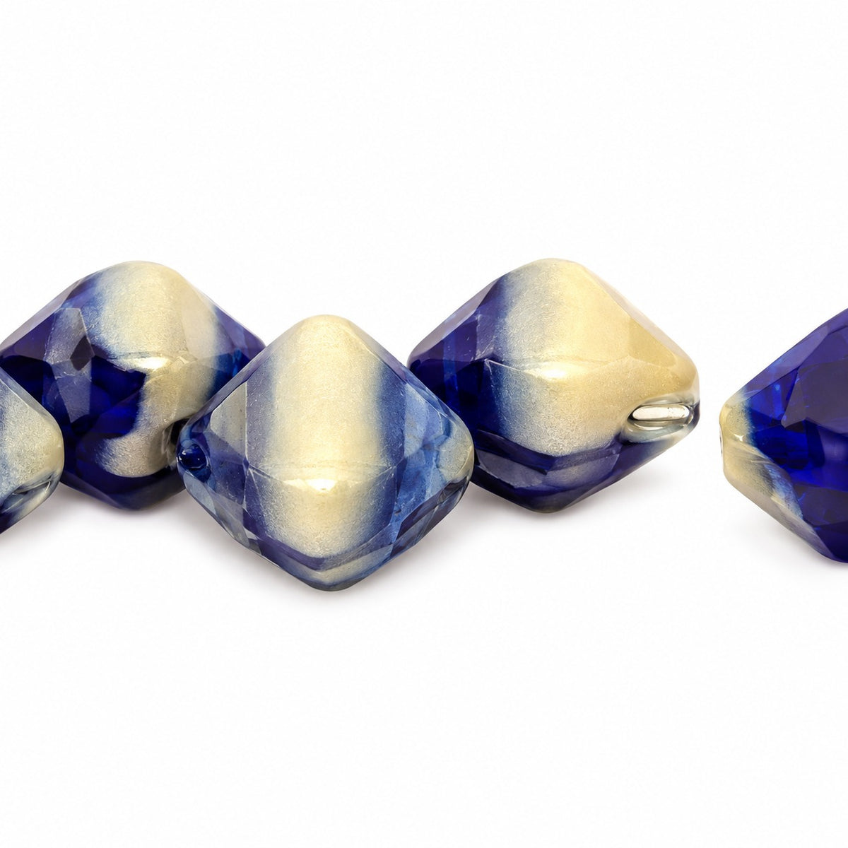 Silky 2-Hole Square Beads, X1814 (x1814), Glass, Czech Republic
