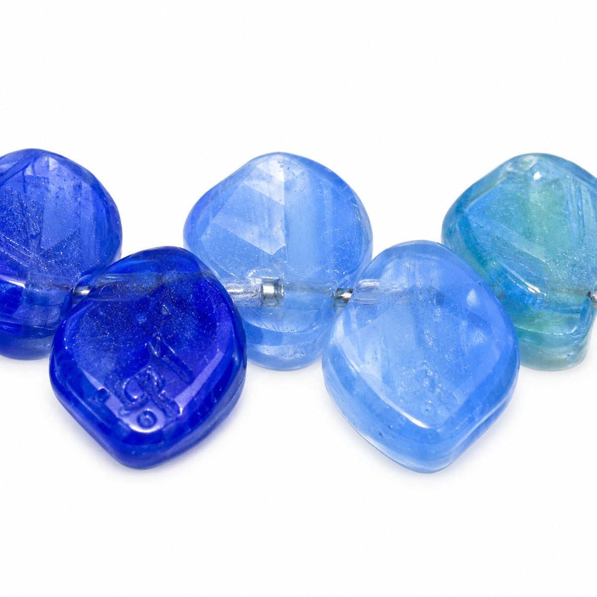 Small Leaf Pressed Beads, X1058 (x1058), Glass, Czech Republic