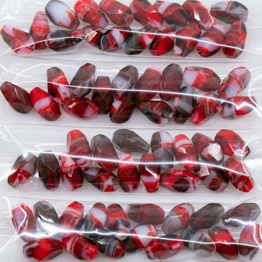 OUTLET 10 grams Faceted Special Cut Beads, 12 x 8 mm, Ts025 (ts025), Glass, Czech Republic
