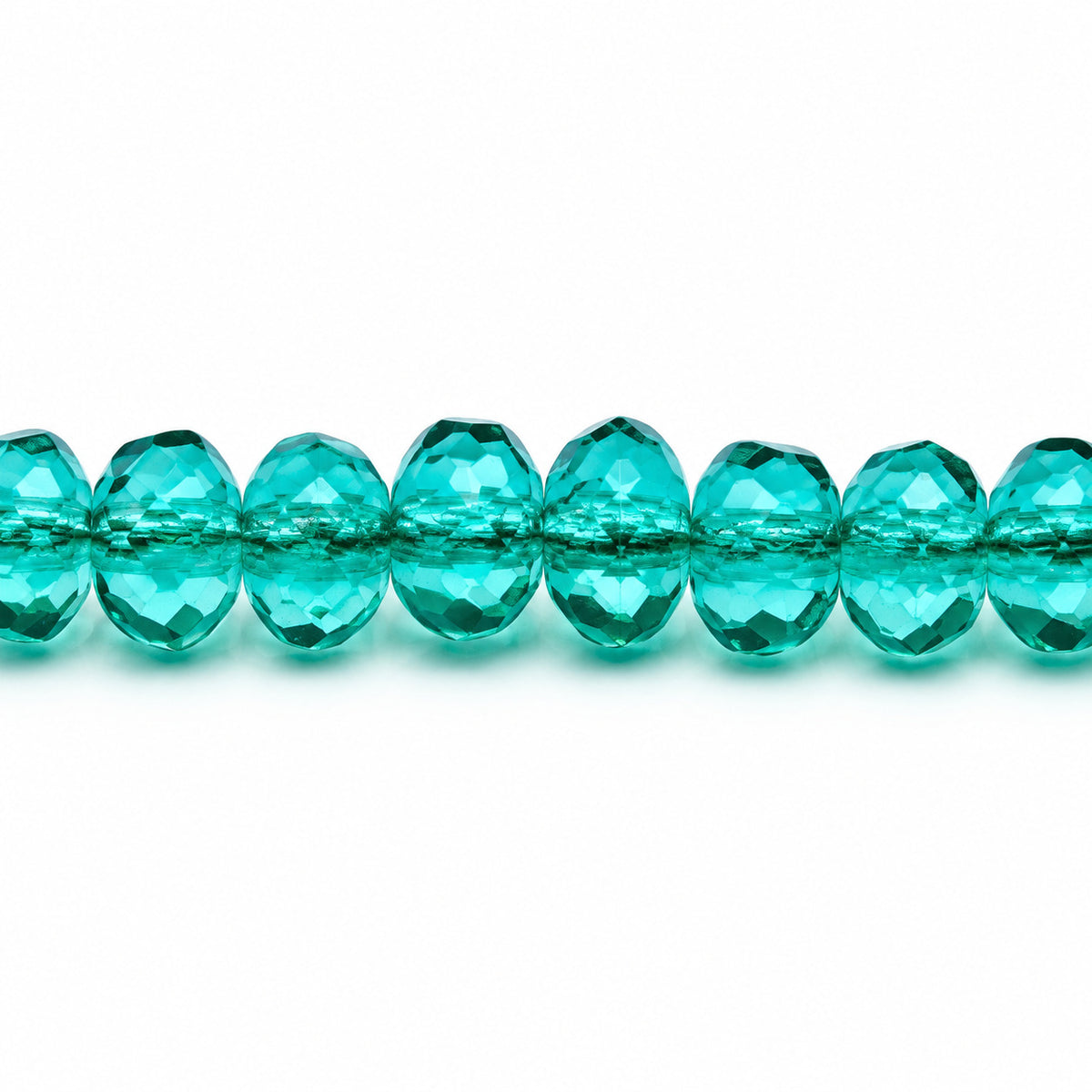 Special Cut Faceted Fire Polished Beads, Transparent Aqua (60210), Glass, Czech Republic