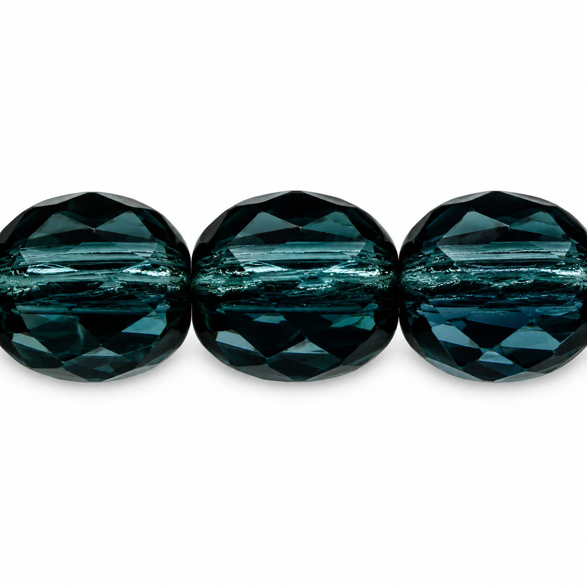 Faceted Special Cut Beads, Transparent Dark Blue (30320), Glass, Czech Republic