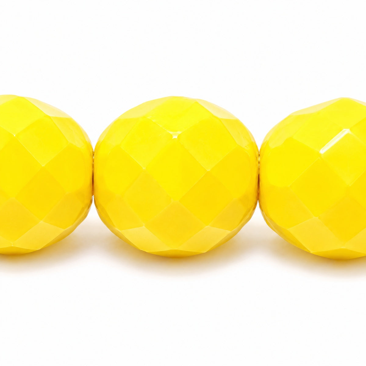 Faceted Round Fire Polished Beads, Yellow (83120), Glass, Czech Republic