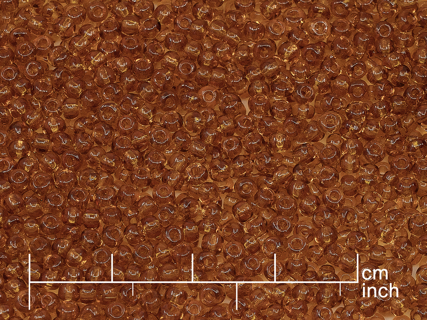 OUTLET Rocailles Seed Beads Preciosa Ornela size 8/0, Transparent Brown Brown (10090), Glass, Czech Republic