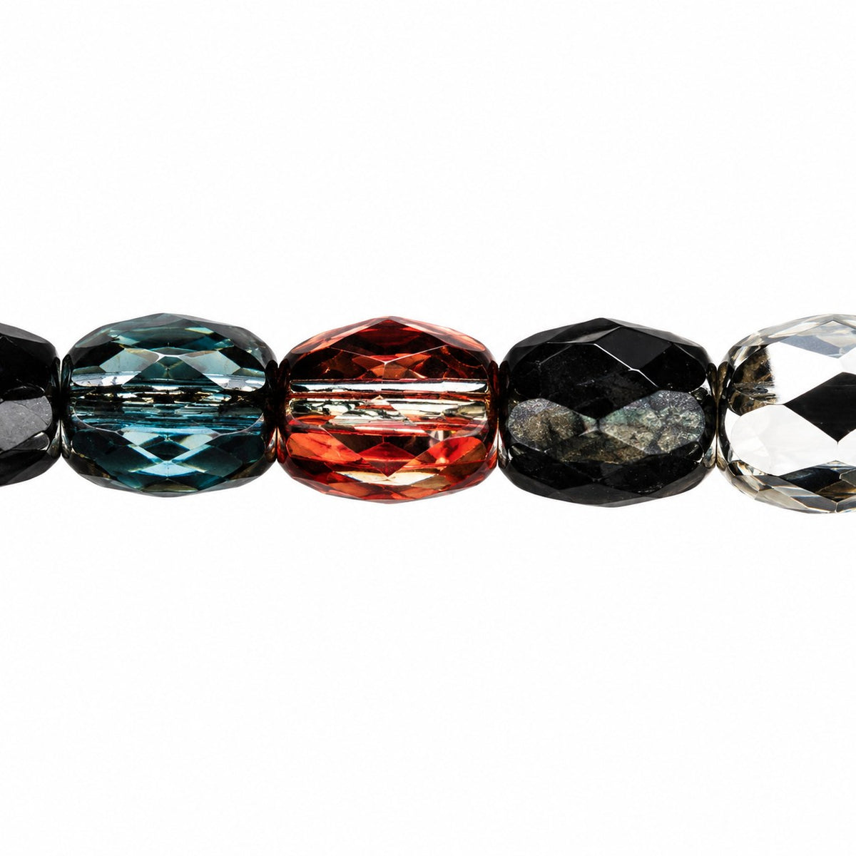 Oval Faceted Beads, Xxxxx (xxxxx), Glass, Czech Republic