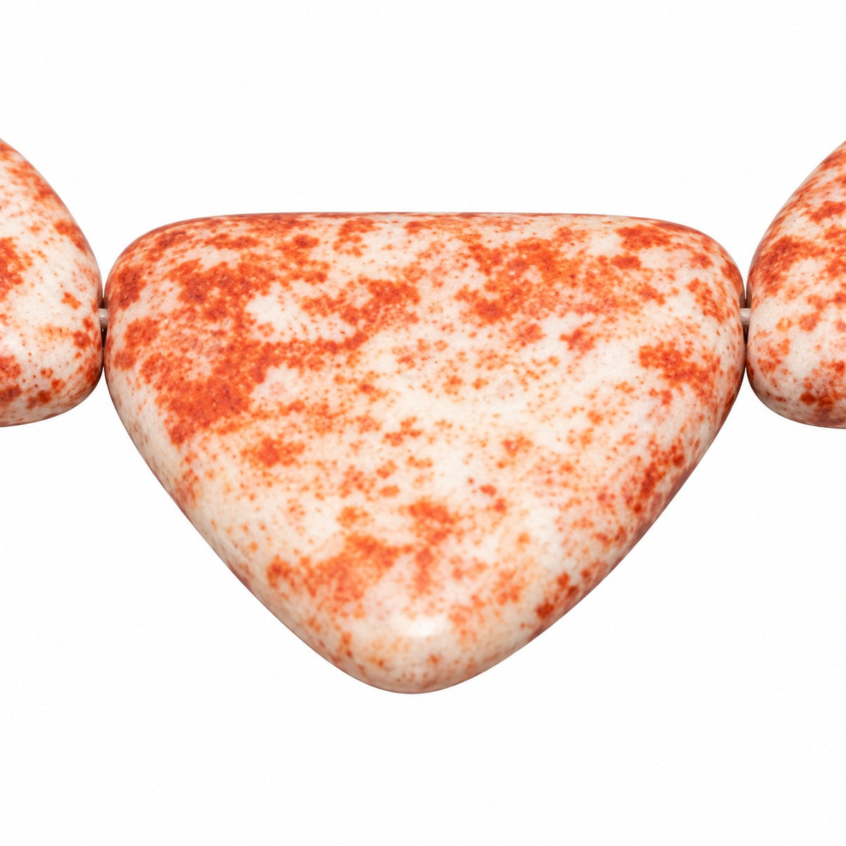 Flat Triangle Pressed Glass Beads, White 47903 (02010-47903), Glass, Czech Republic