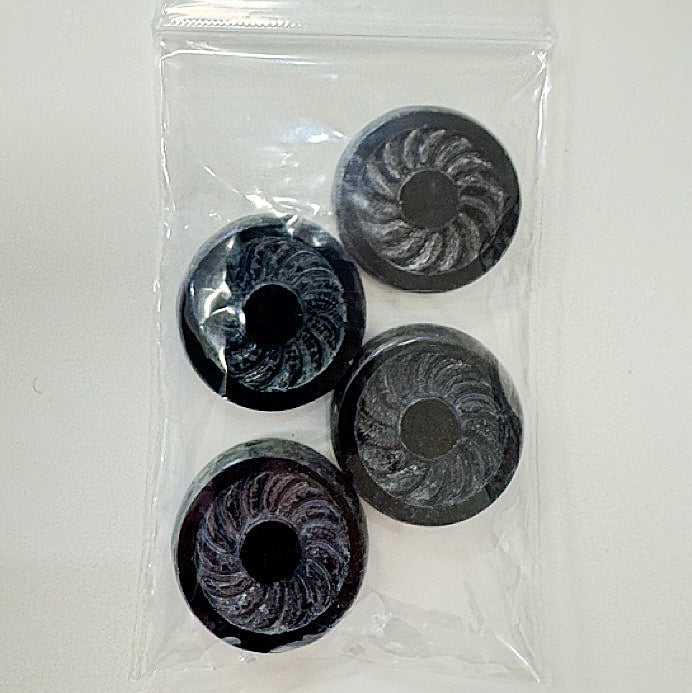 OUTLET 10 grams Table Cut Simple Sun Coin Flat Round Beads, Black Matte (23980-84100), Glass, Czech Republic