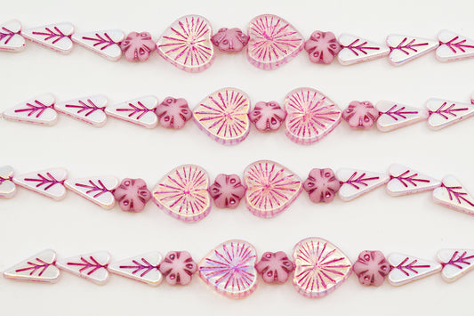 OUTLET 1 件串珠混合串粉色猕猴桃心