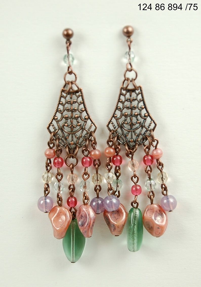 3 pcs Jewelry piece with Czech Glass Beads (OUTLET Vintage)