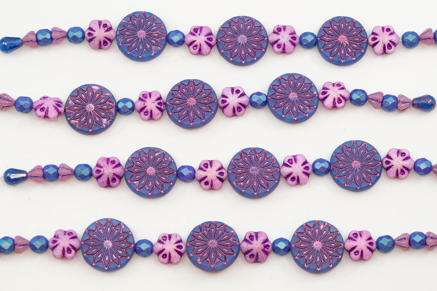 アウトレット 1個 ストランドビーズミックスストランド パープル折り紙